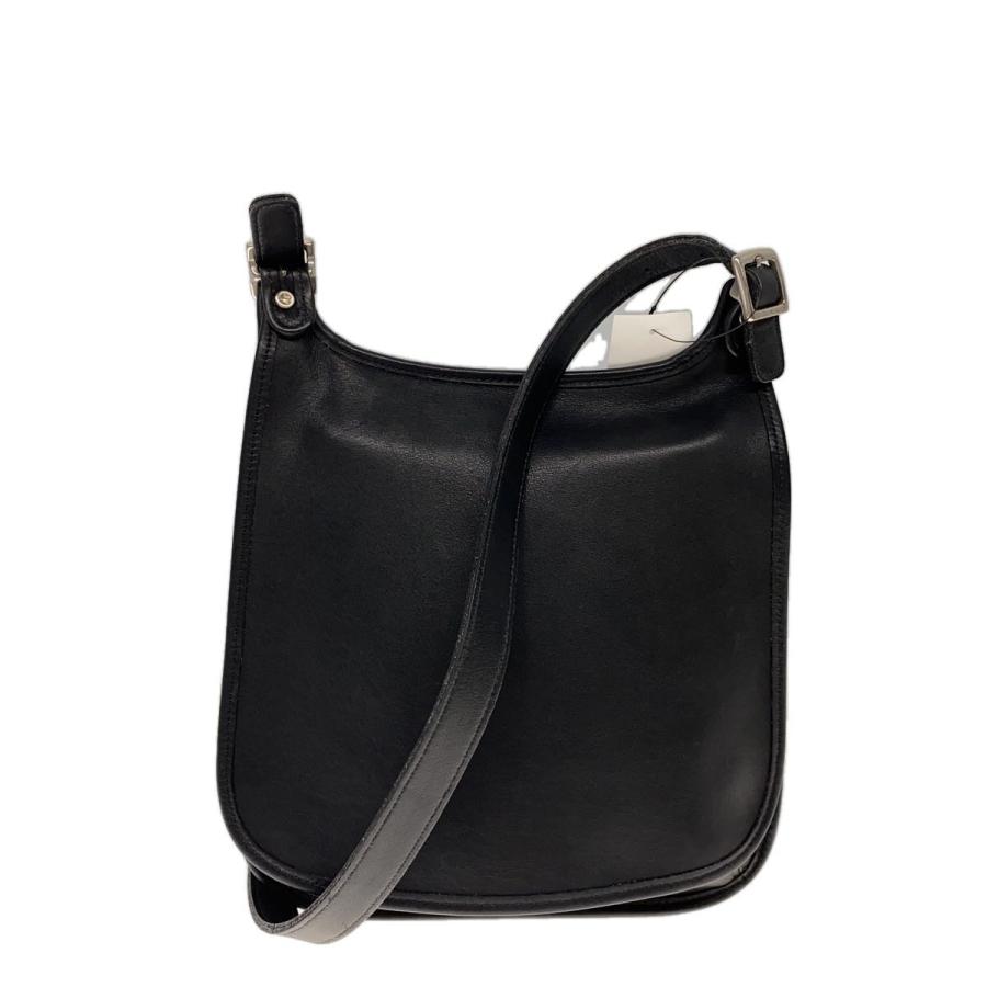 【美品】OLD COACH オールドコーチ レザーショルダーバッグ 黒　ブラック COACH◇ショルダーバッグ_ブラック/レザー/BLK/無地/OLD COACH