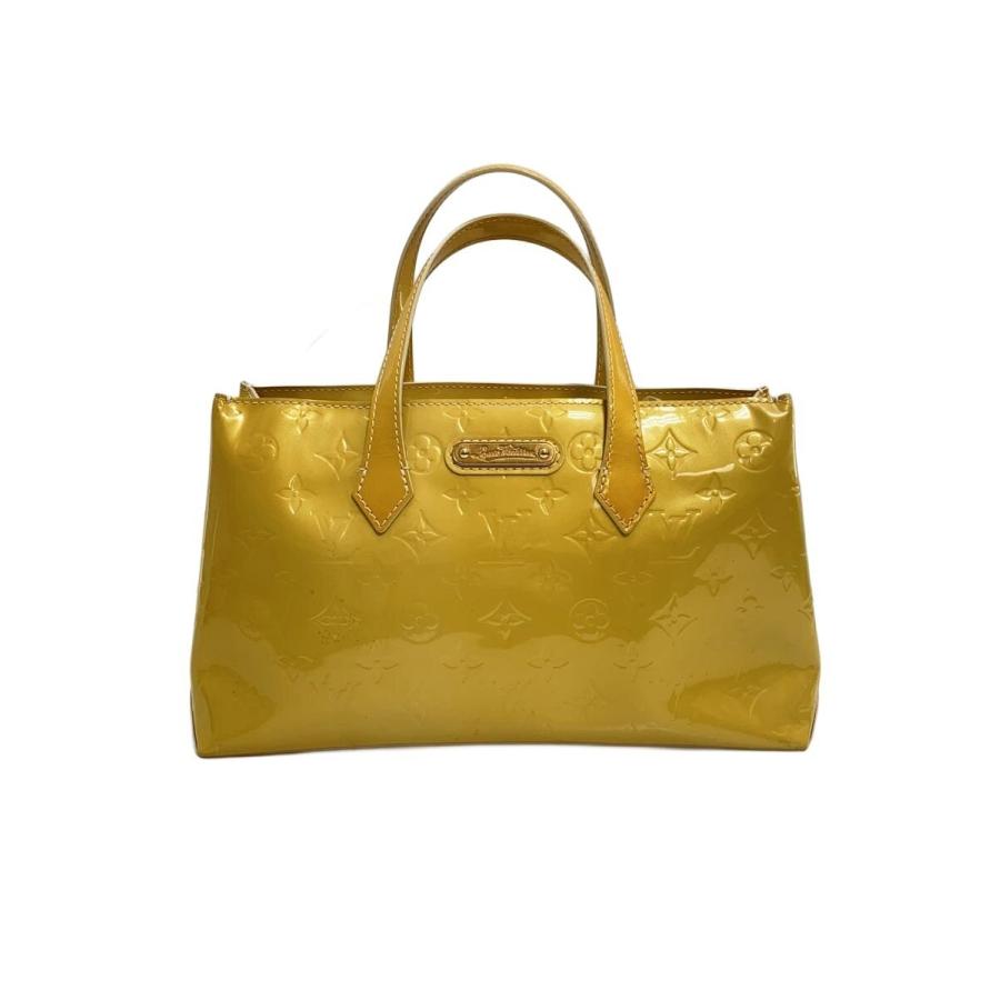 LOUIS VUITTON◇ウィルシャーPM_モノグラム・ヴェルニ/エナメル/YLW 