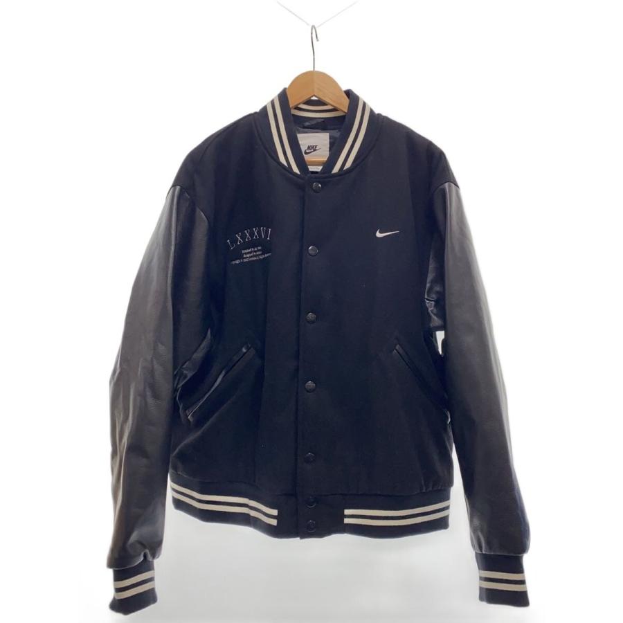 NIKE◇VARSITY JKT/スタジャン/XXL/ウール/BLK/FD7846-010 : セカンド