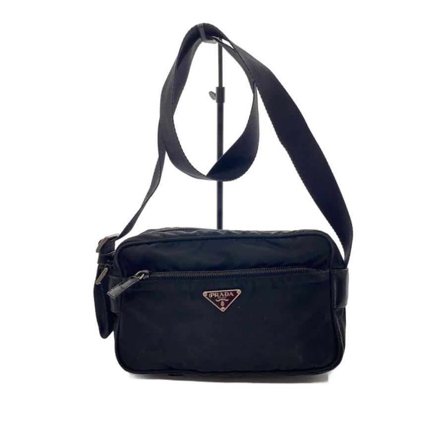 PRADA ナイロン ショルダーバッグ PRADA◇ショルダーバッグ/ナイロン/BLK/無地// : セカンドストリート
