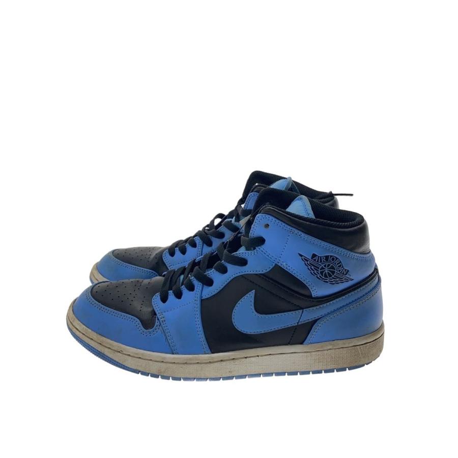 NIKE◇AIR JORDAN 1 MID_エア ジョーダン ミッド/27.5cm/BLU 
