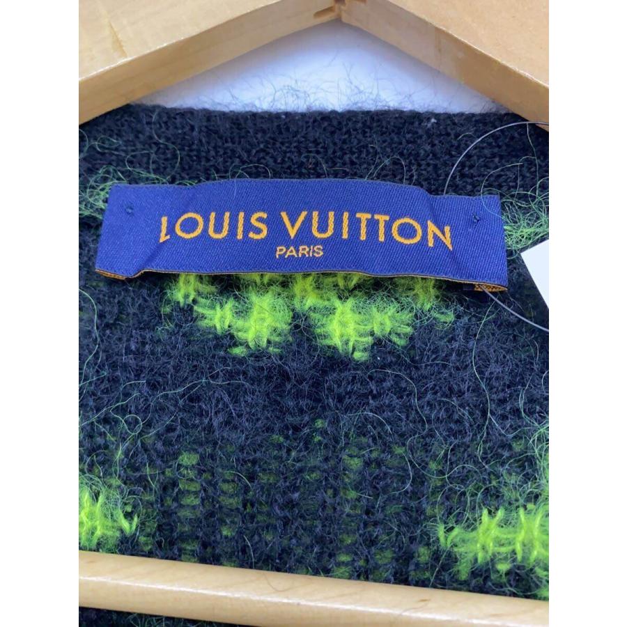 LOUIS VUITTON◆LOUIS VUITTONカーディガン(厚手)/L/モヘア/BLK/総柄/RM222V NE5 HNN05W_2
