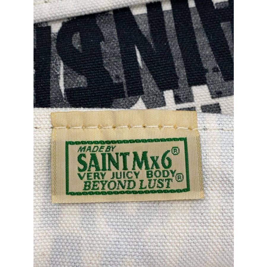 SAINT MICHAEL◆トートバッグ/キャンバス/BEG/総柄/SAINTロゴ入り//_4
