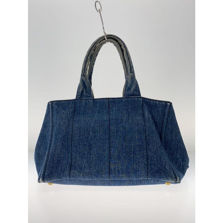PRADA◇PRADA プラダ トートバッグ/コットン/IDG/角スレ/ホツレ PRADA◇PRADA プラダ トートバッグ/コットン/IDG/角スレ/ホツレ