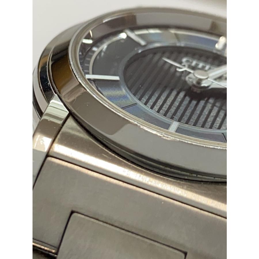 CITIZEN(シチズン) 腕時計 - H11A-T017304 メンズ SS/電波 黒 CITIZEN◇シチズン/ソーラー腕時計/アナログ/ステンレス/シルバー
