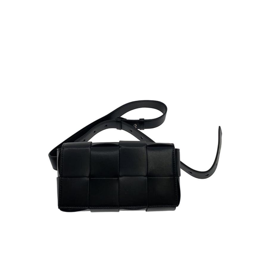 BOTTEGA VENETA◇BOTTEGA VENETA ボッテガヴェネタ レザー/BLK/無地