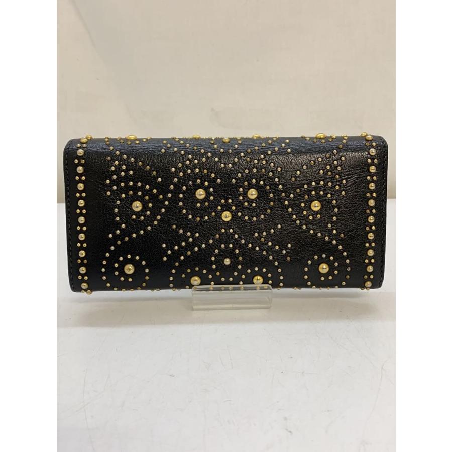MIU MIU◇MIU ミュウミュウ 長財布/レザー/BLK/レディース