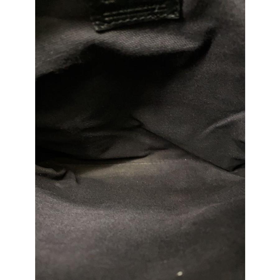 BURBERRY◇型押しロゴ/ショルダーバッグ/レザー/BLK : セカンド