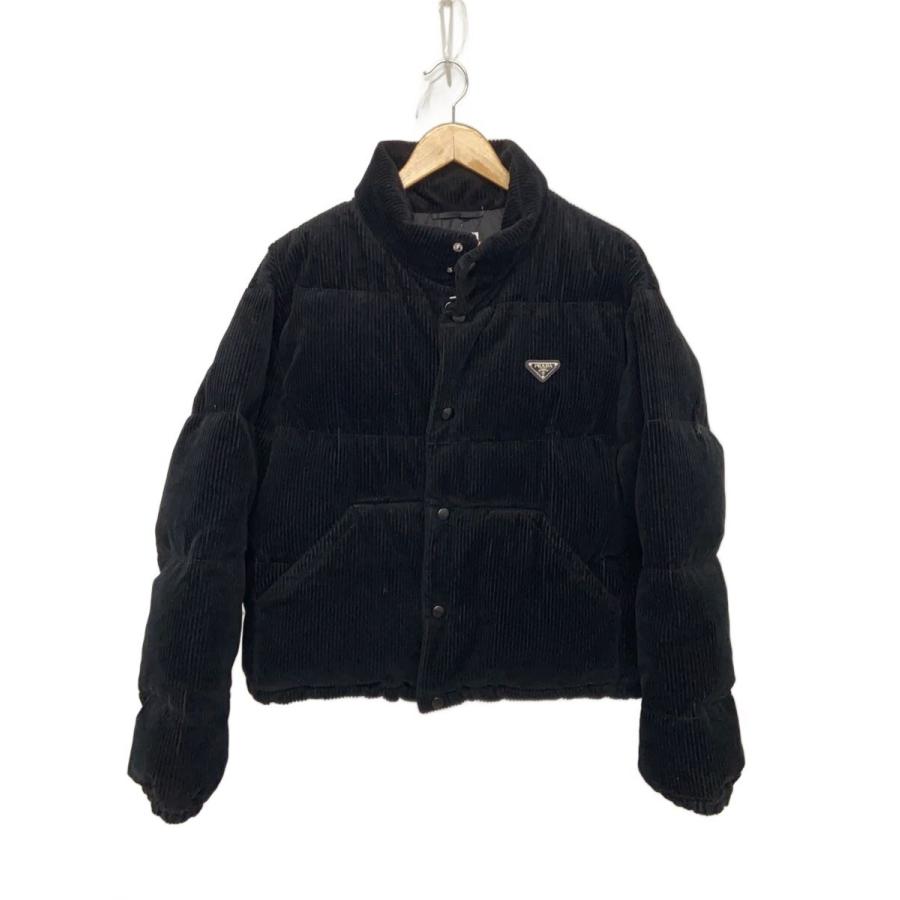 PRADA◇PRADA プラダ ダウンジャケット/M/コーデュロイ/BLK/SGC692