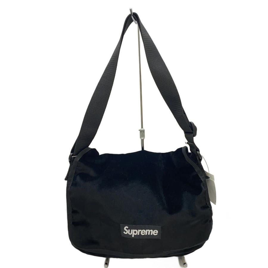 Supreme ベロア ショルダーバッグ ブラック Supreme◇Supreme シュプリーム ショルダーバッグ/ベロア/BLK/25AW