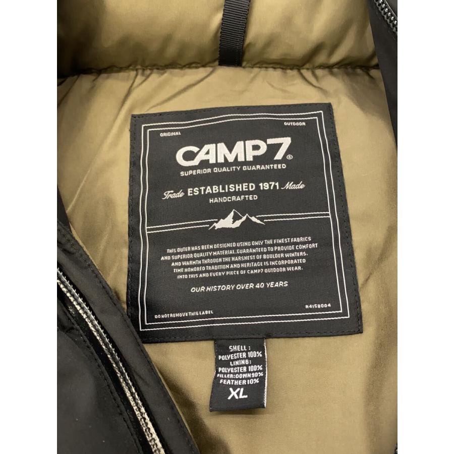 CAMP7◇ダウンジャケット/XL/ポリエステル/BLK/無地/CP-4216002