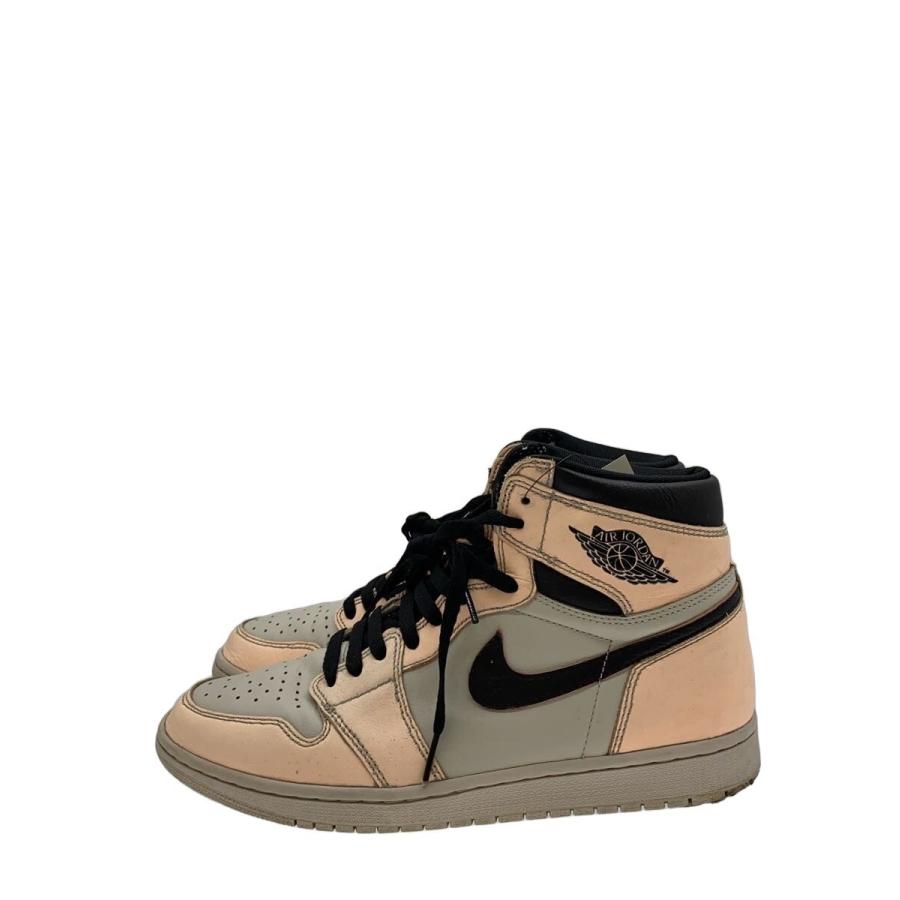 NIKE◇AIR JORDAN 1 RETRO HIGH OG DEFIANT/エアジョーダンハイ/グレー