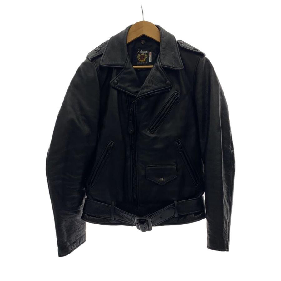 Schott ダブルライダースジャケット サイズ36 ブラック 