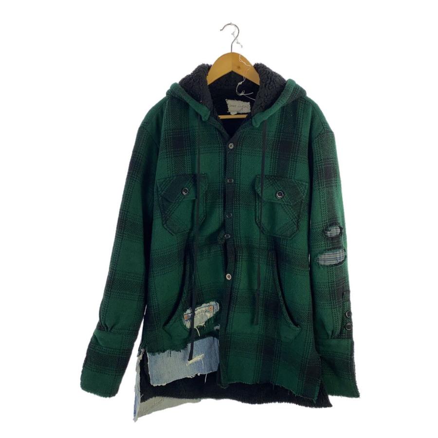 GREG LAUREN 再構築 ドッキング チェックシャツジャケット サイズ2