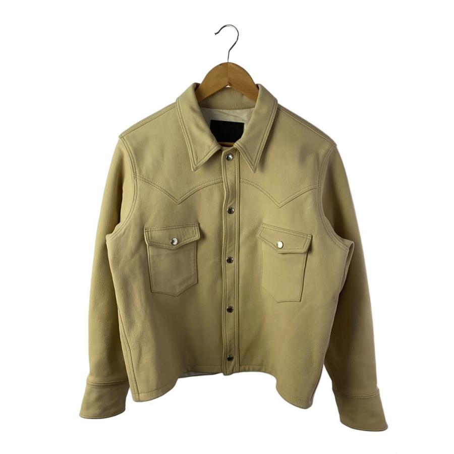 The Letters◇レザージャケット・ブルゾン/S/山羊革/BEG/無地/LSBC