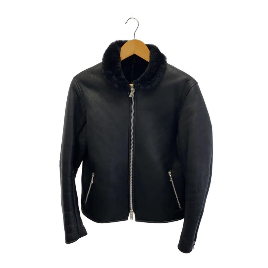 JAMES GROSEジェームスグロース シングルライダースジャケット 38 JAMES GROSE◇ジェームスグロース/レザージャケット・ブルゾン/38/羊革