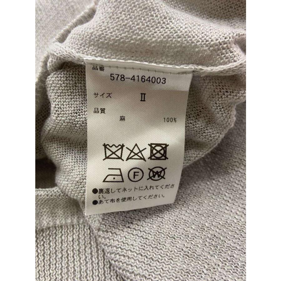 極美品✨マーガレットハウエル 24SS ファインリネンカーディガン 2 グレー MARGARET HOWELL◇24SS/ファインリネンカ-ディガン/カーディガン(薄手
