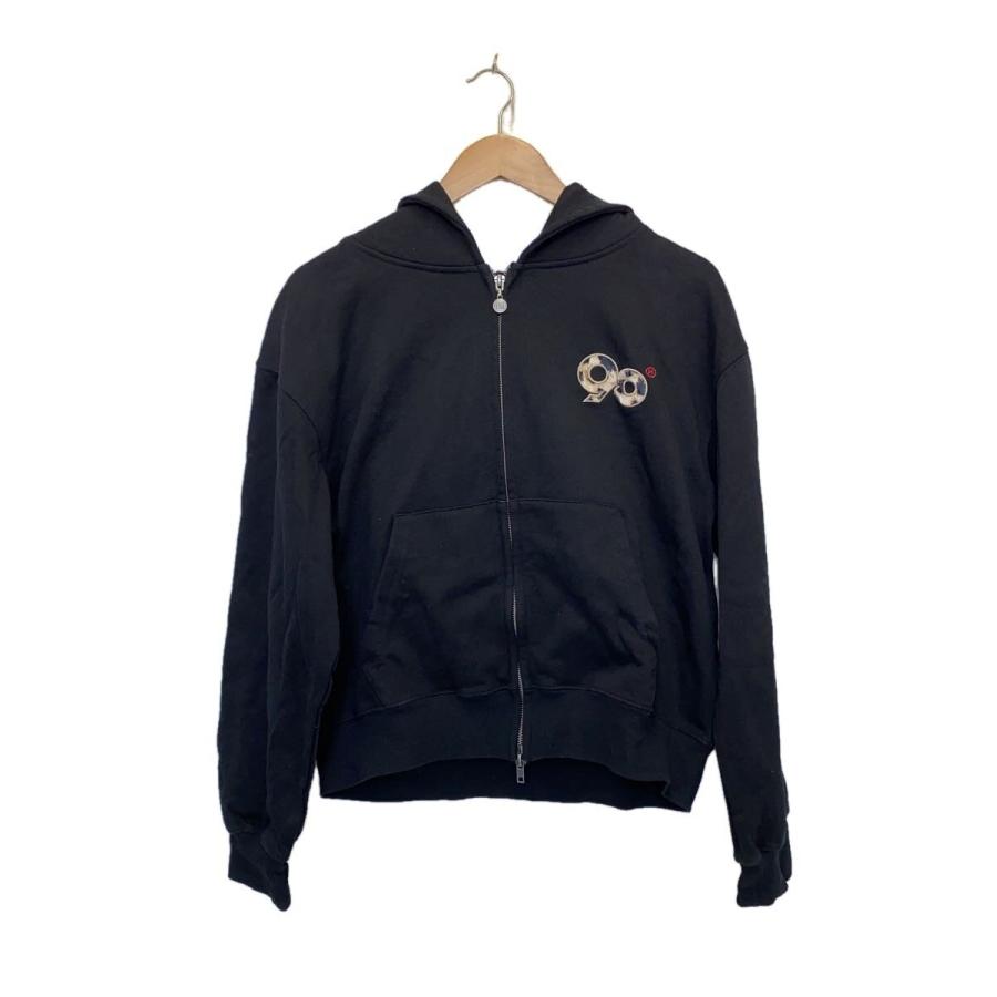 9090◇ジップパーカー/M/コットン/BLK/レオパード/NN2190// : セカンド