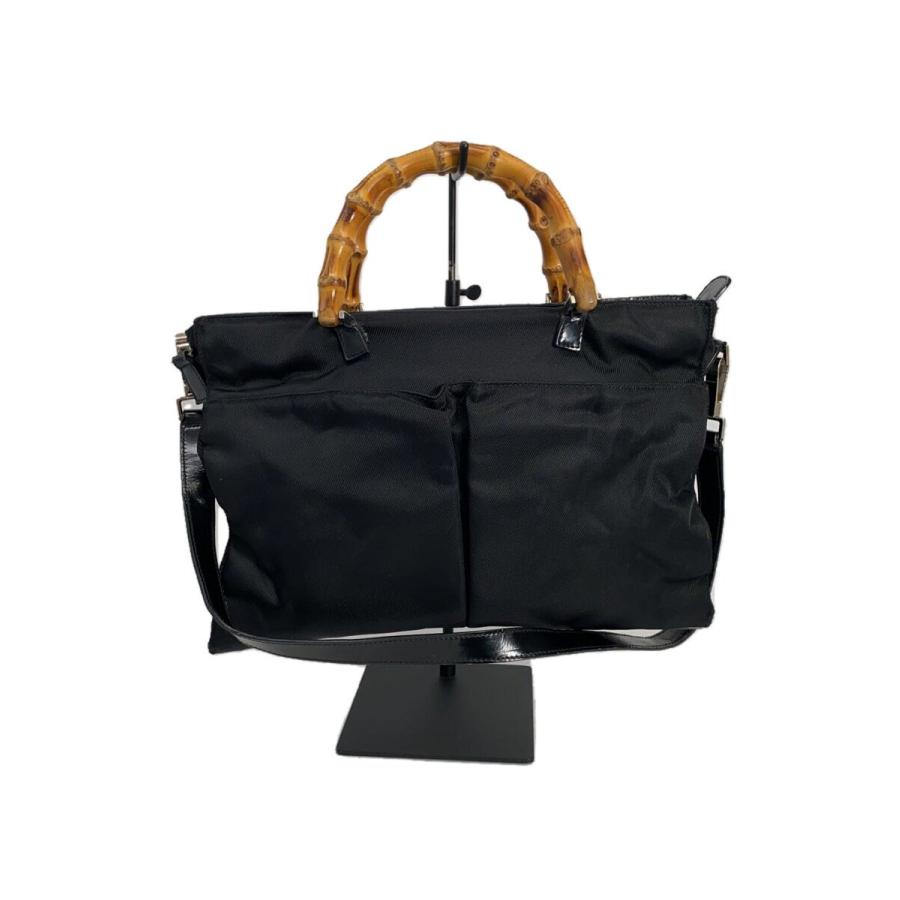 GUCCI / ハンドバッグ/レザー/BLK/無地 GUCCI◇ハンドバッグ/--/BLK/無地/001-2855-1875-5// : セカンド