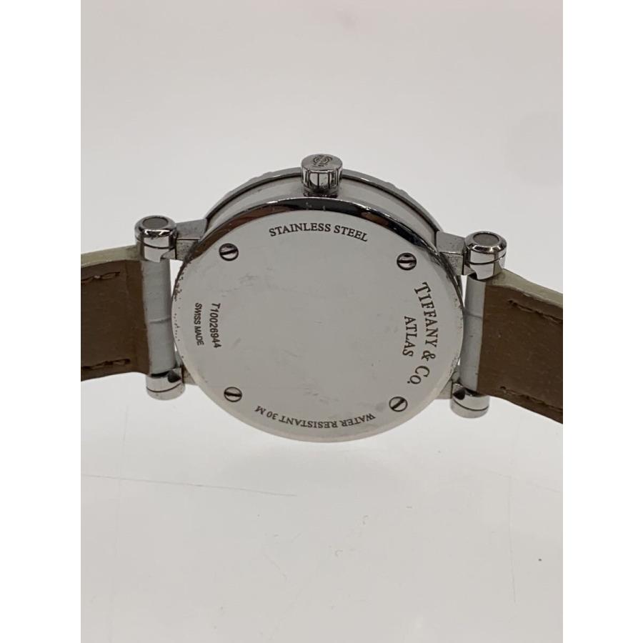 TIFFANY&Co. / クォーツ腕時計/アナログ/WHT/WHT TIFFANY&Co.◇クォーツ腕時計/アナログ/レザー/WHT/WHT/ATLAS/社外