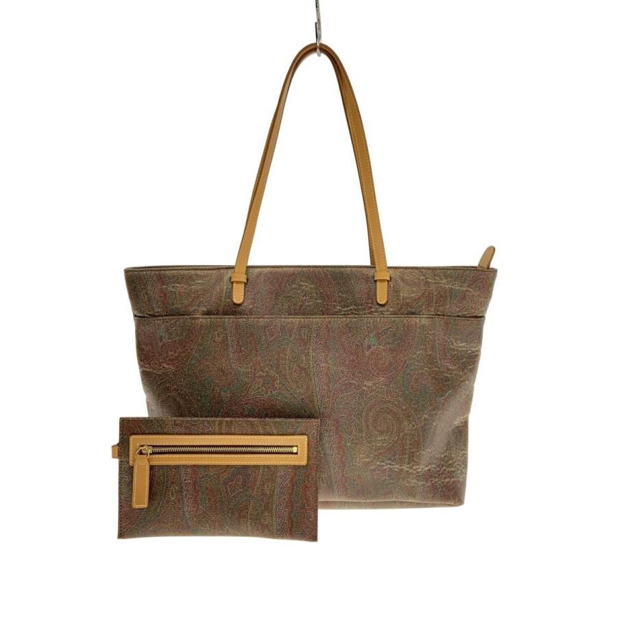 S*u様 エトロ　トートバッグ ETRO◇トートバッグ/レザー/BRW/総柄/0G619 : セカンドストリートYahoo