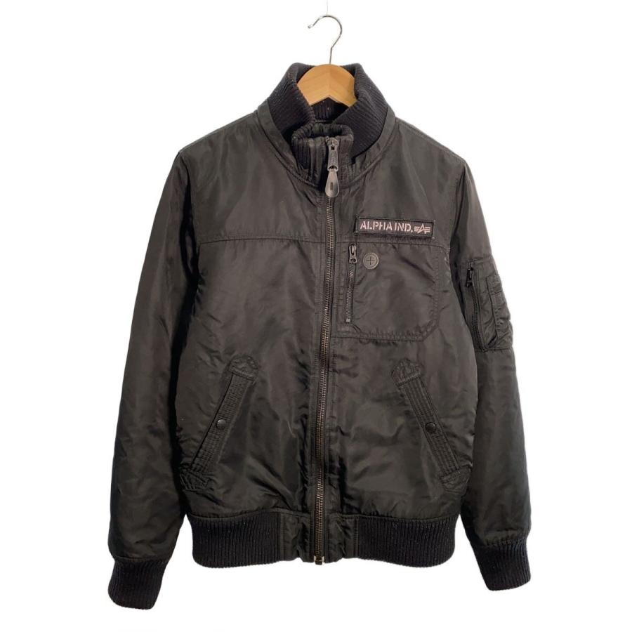 ALPHA INDUSTRIES◇フライトジャケット/L/ナイロン/BLK/TA1049-001