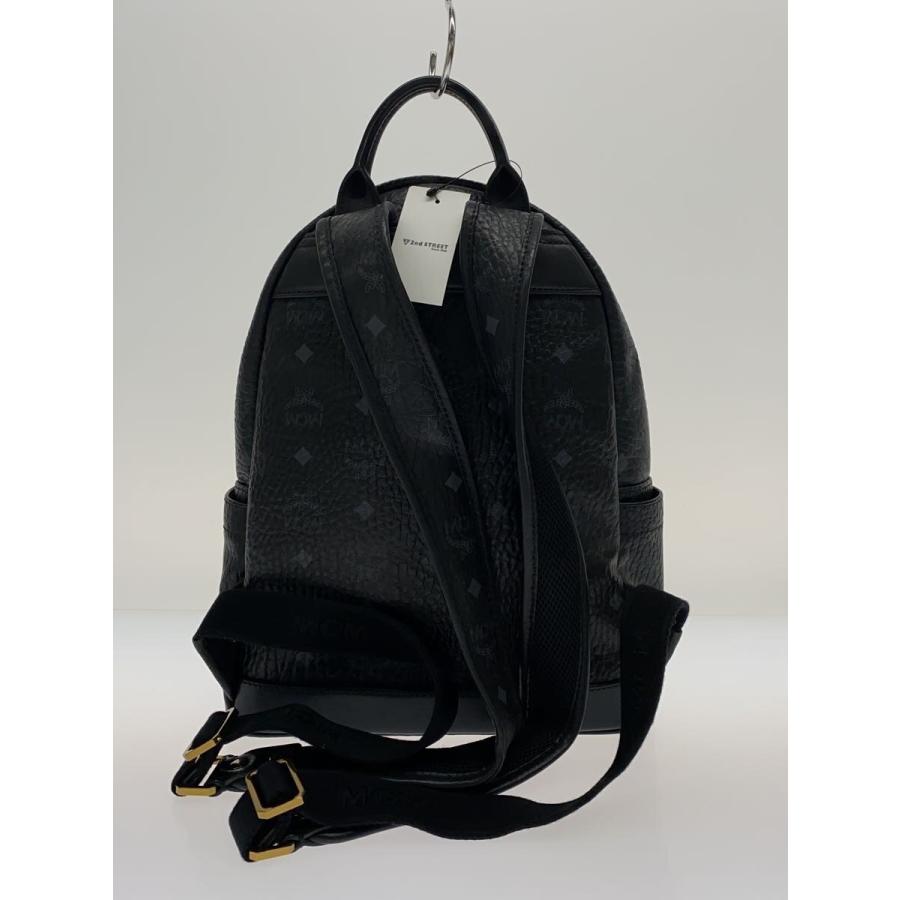 MCM 黒 リュック MCM◇リュック/レザー/BLK/総柄// : セカンドストリートYahoo!店