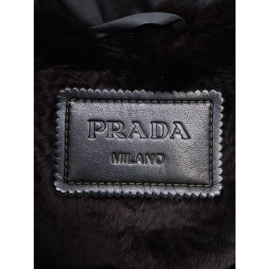 PRADA◇ダウンジャケット/ロングコート/38/ナイロン/BLK/29Y571/使用感