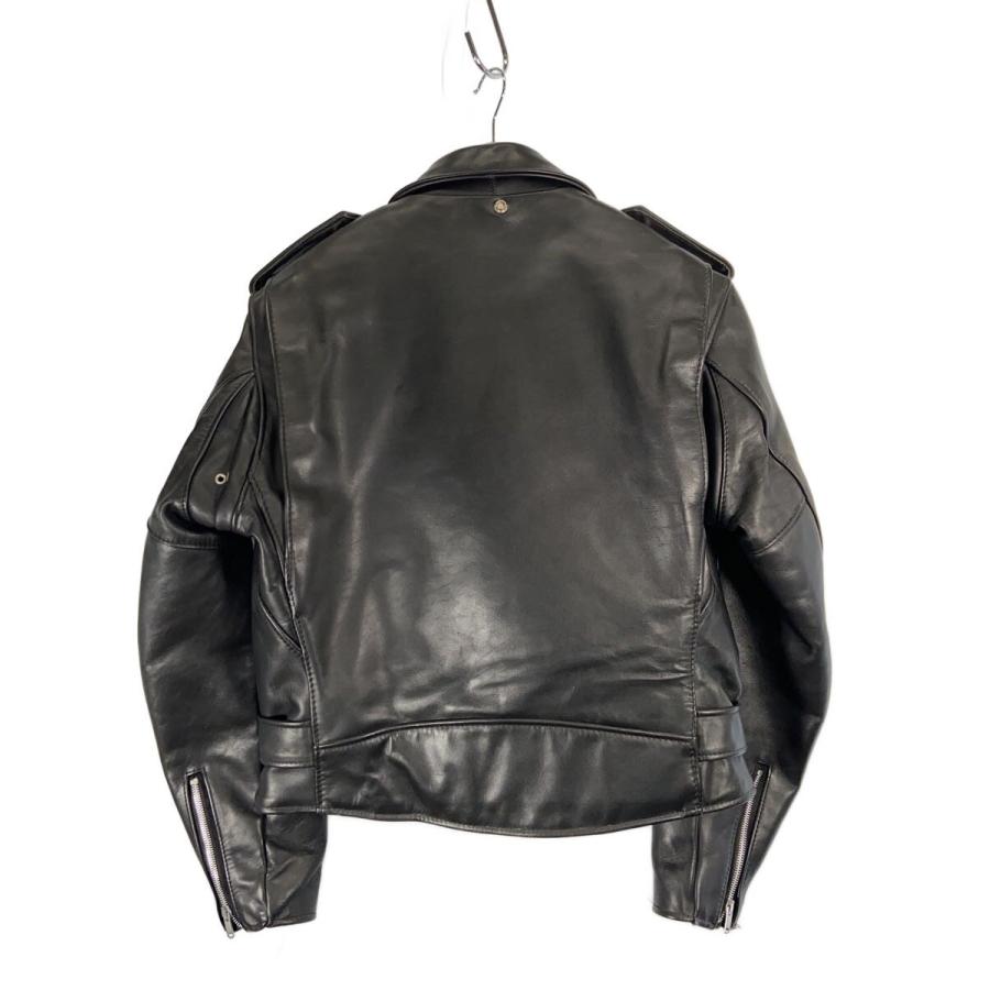 ✅Schott ブラック ライダースジャケット サイズ40 Schott◇ダブルライダースジャケット/40/レザー/BLK/無地/618