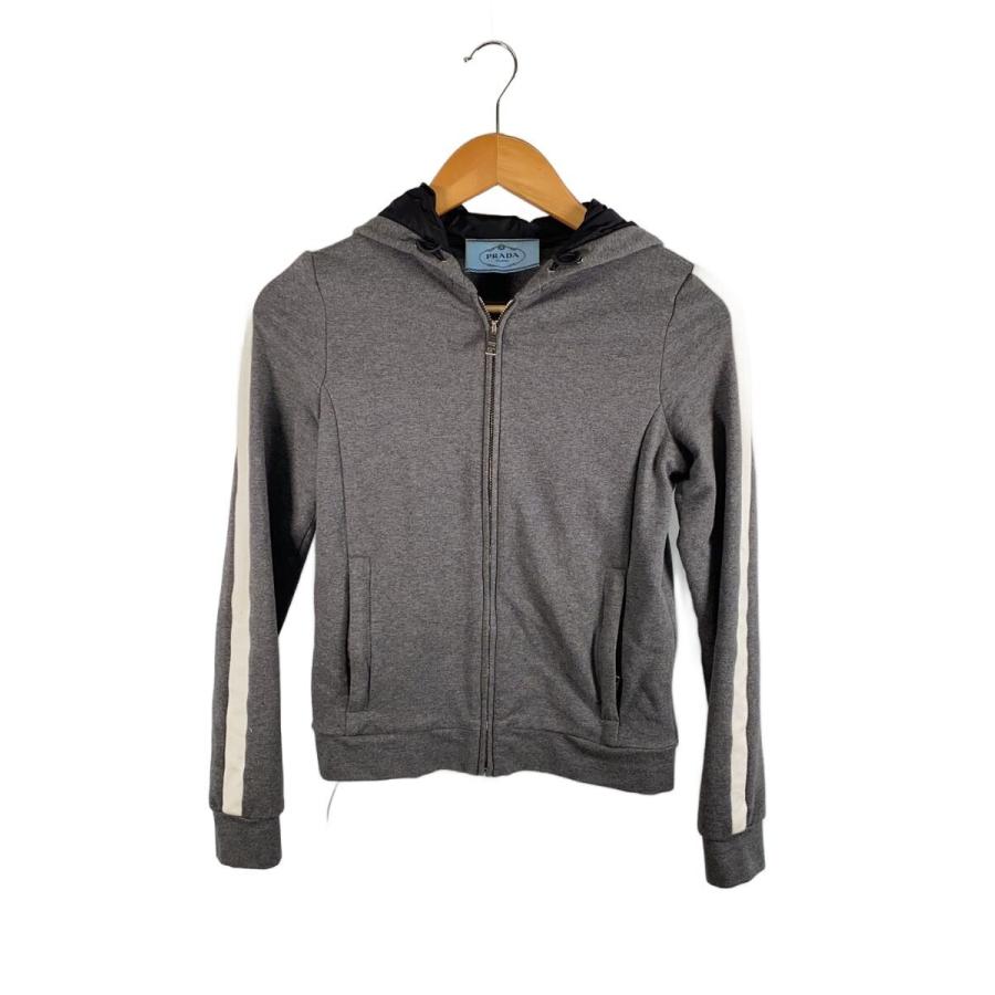 PRADA ジップアップパーカー　レディース PRADA◇ジップパーカー/XS/コットン/GRY// : セカンドストリートYahoo