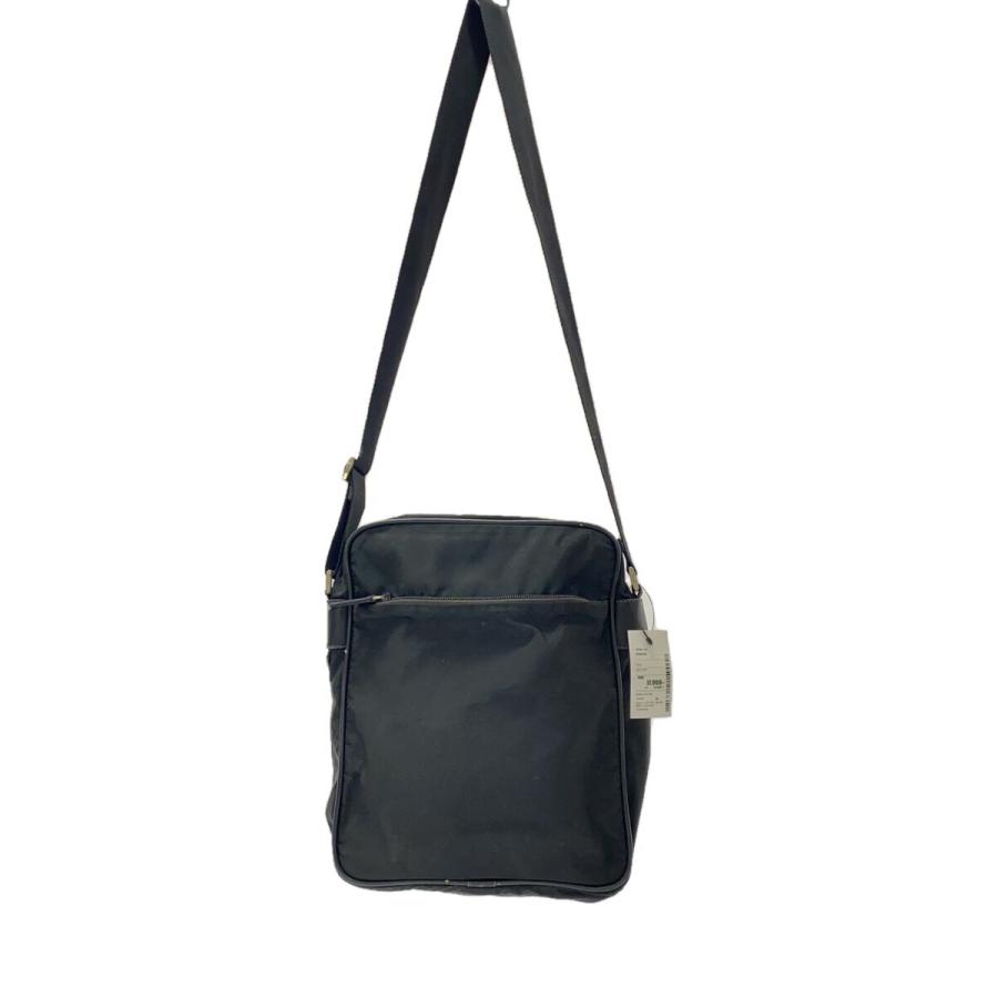 【美品】PRADA ブラック ショルダーバッグ PRADA◇ショルダーバッグ/ヤケ、汚れ多数有/ナイロン/BLK : セカンド