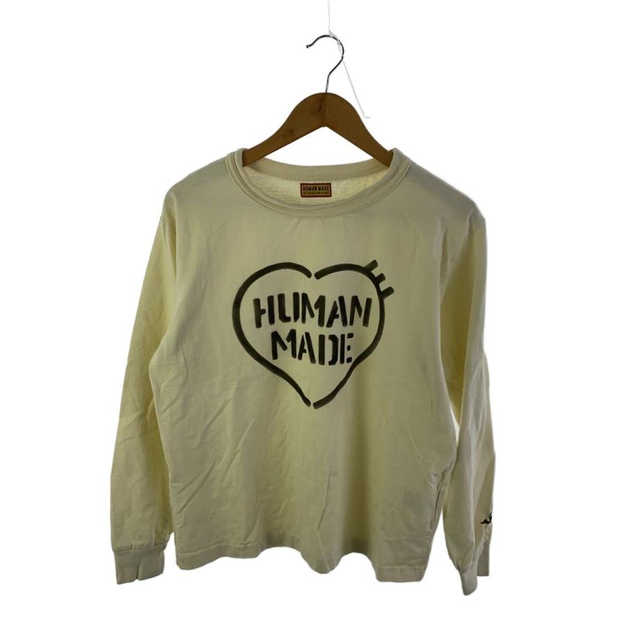 HUMAN MADE◇MILITARY L/S T-SHIRT/長袖Tシャツ/L/コットン/IVO