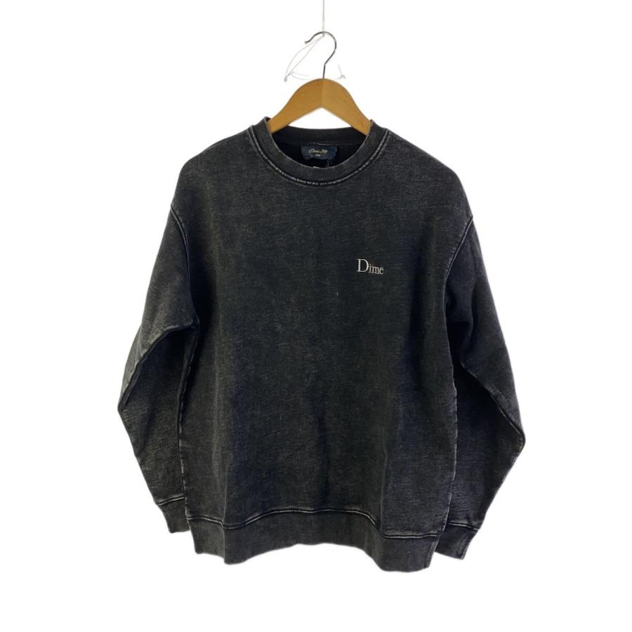 Dime◇Classic French Terry Crewneck/スウェット/M/コットン/BLK
