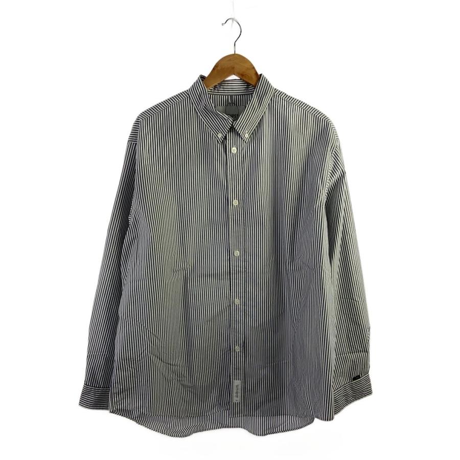 WTAPS◇長袖シャツ/4/コットン/GRY/ストライプ/231GWDT-SHM03