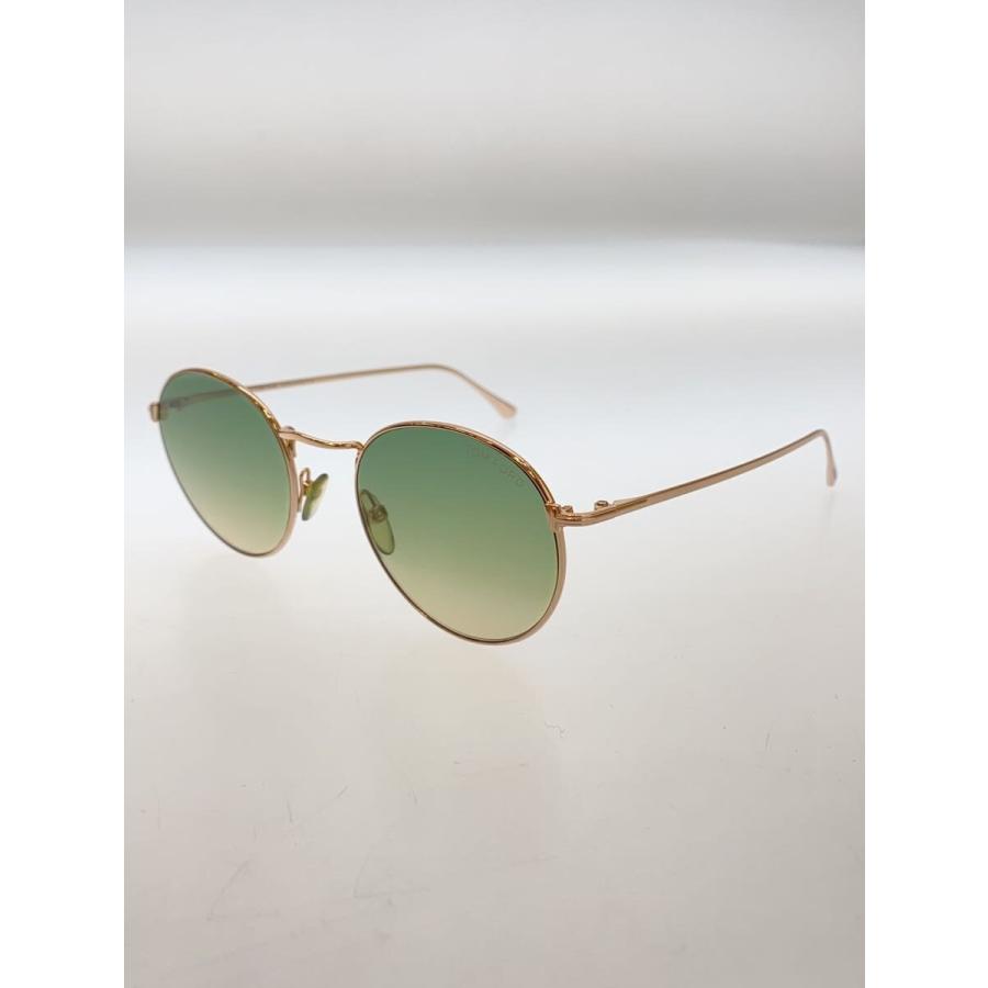 TOM FORD◇Ryan-02/サングラス/ボストン/メタル/GLD/GRN/メンズ/TF649 