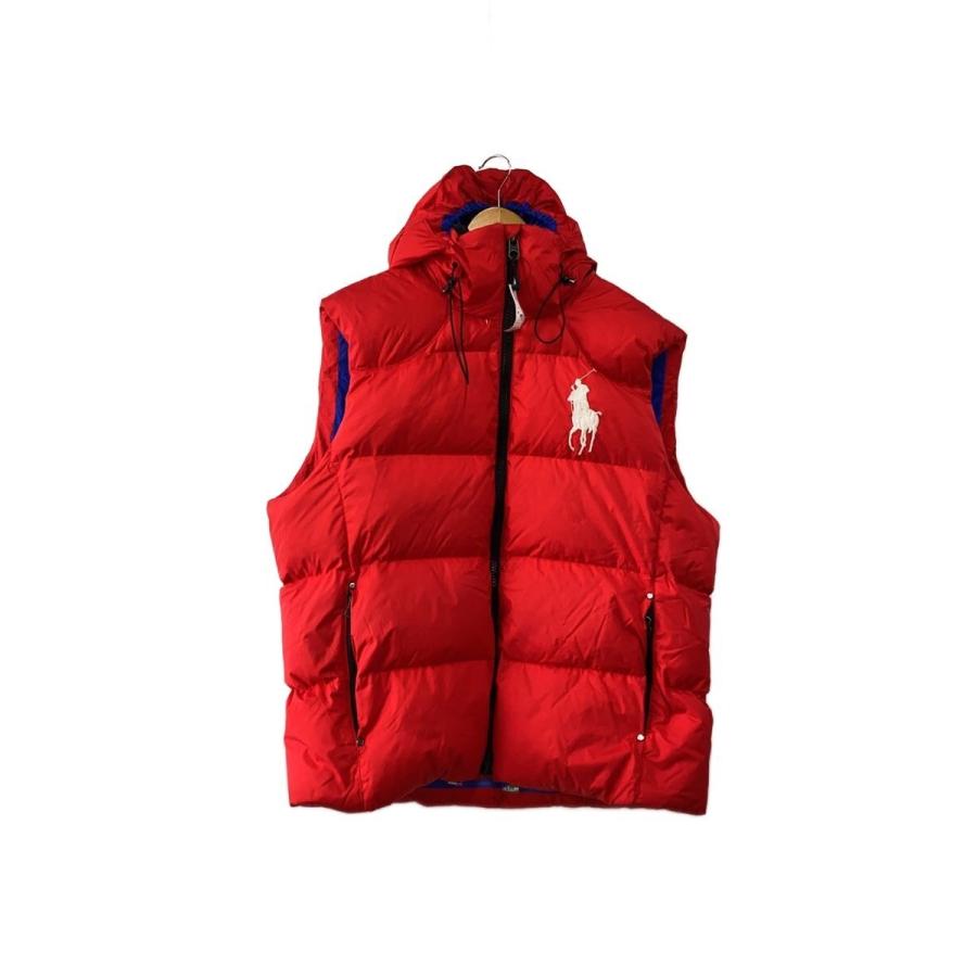 POLO RALPH LAUREN◇ダウンベスト/XL/ナイロン/RED// : セカンド 