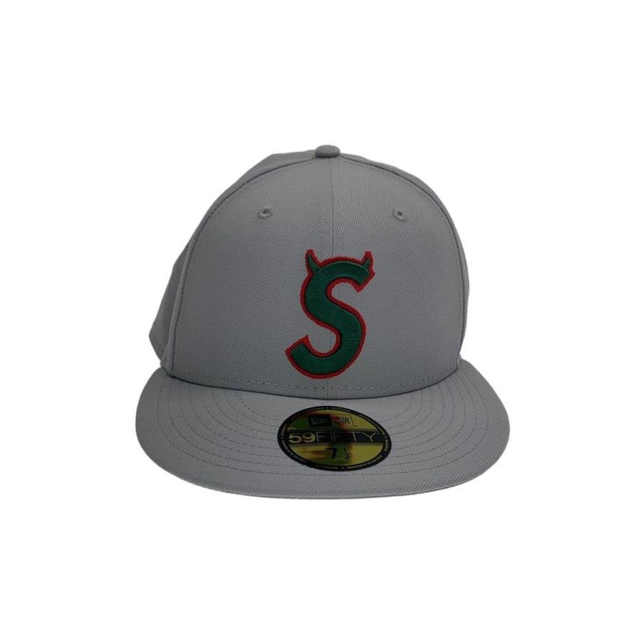 Supreme◇キャップ/7 1/2/コットン/GRY/メンズ/Sロゴ// : セカンド