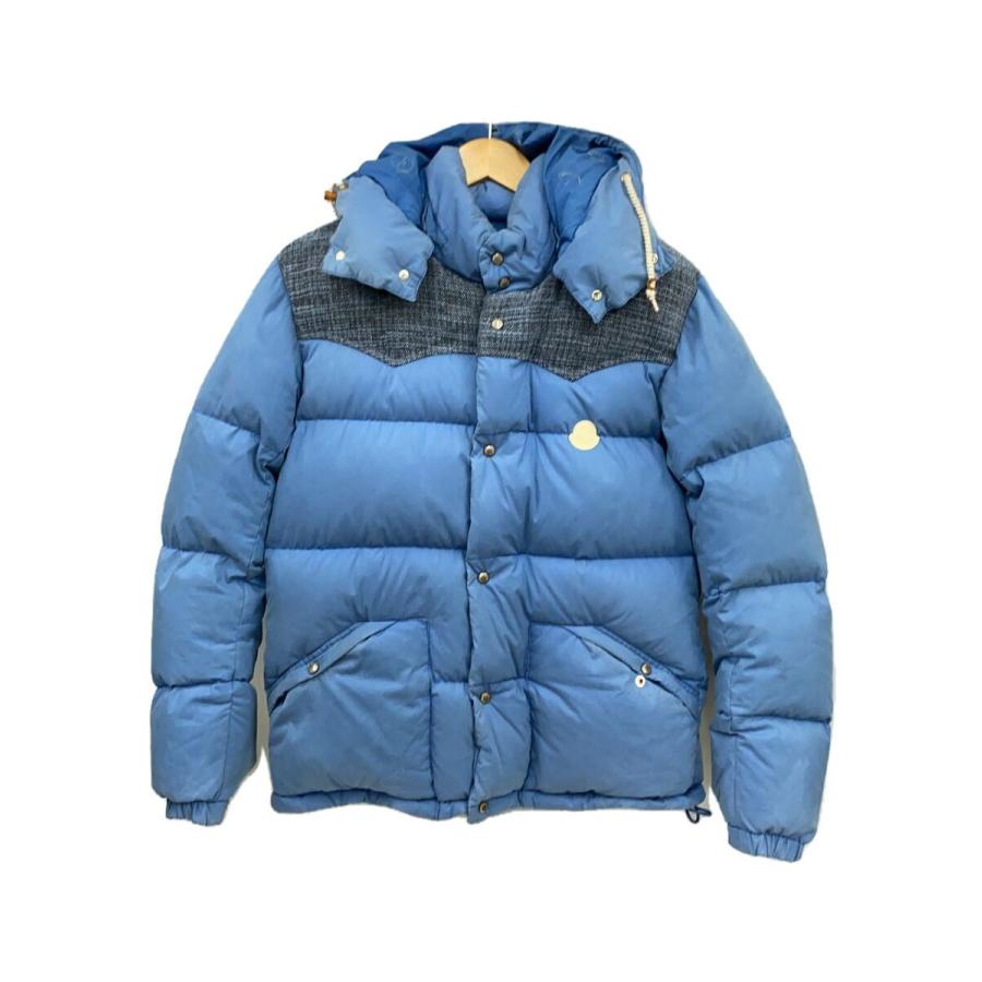 MONCLER◇11AW/archive/ダブルネーム/ダウンジャケット/1/コットン/BLU