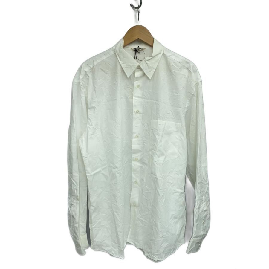 AURALEE◇24SS/WRINKLED WASHED FINX TWILL SHIRT/5/コットン/WHT