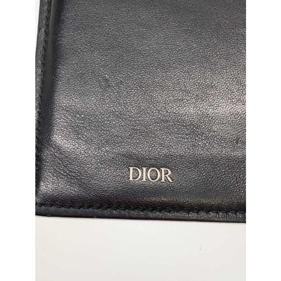 Christian Dior◇長財布/カーフスキン/BLK/メンズ/10-BO-0252