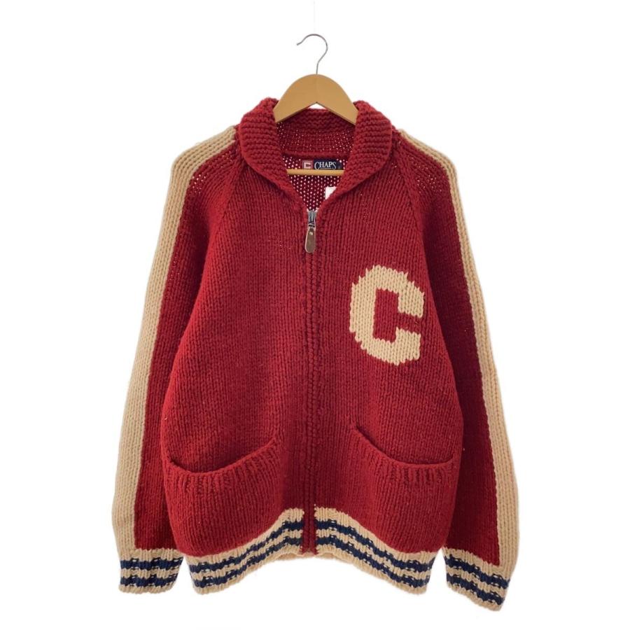 Ralph Lauren Chaps カウチンセーター Mサイズ CHAPS RALPH LAUREN◇カウチン/ニット・セーター(厚手)/M/ウール/RED