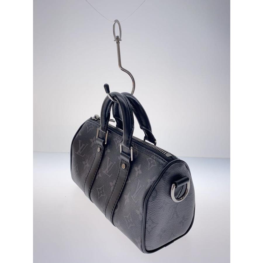 LOUIS VUITTON◇キーポルXS_モノグラム・エクリプス/レザー/BLK/M45947