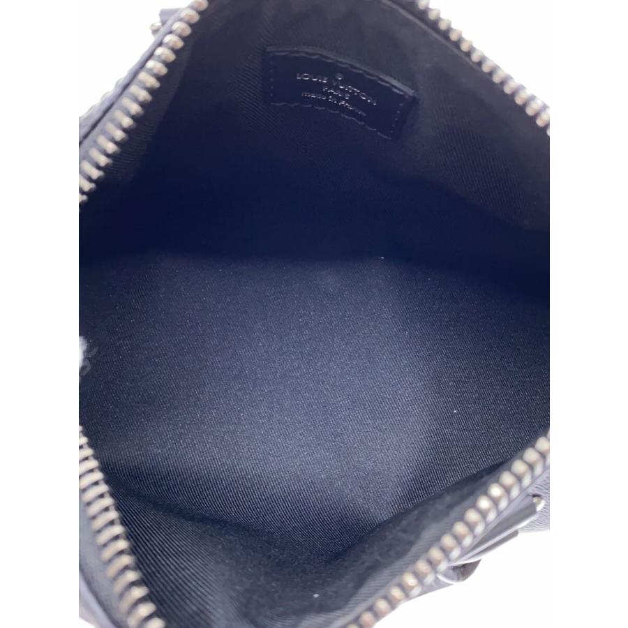 LOUIS VUITTON◇キーポルXS_モノグラム・エクリプス/レザー/BLK/M45947