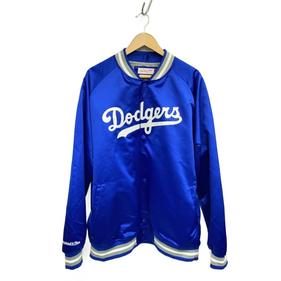 mitchell&ness◇ドジャース/スタジャン/2XL/ポリエステル/BLU/UWS FALL