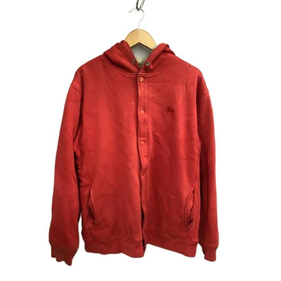 STUSSY◇90s〜00s/OLD/パーカー/M/コットン/RED : セカンドストリート
