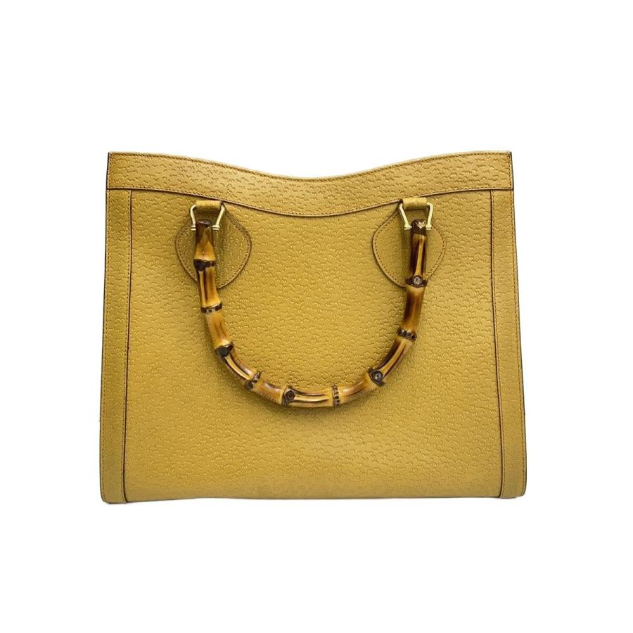 美品 グッチ ダイアナ バンブーハンドル ハンドバッグ 裏地スエード レザー グッチ“バンブーハンドル”の「グッチ ダイアナ」バッグ新作、ダブル