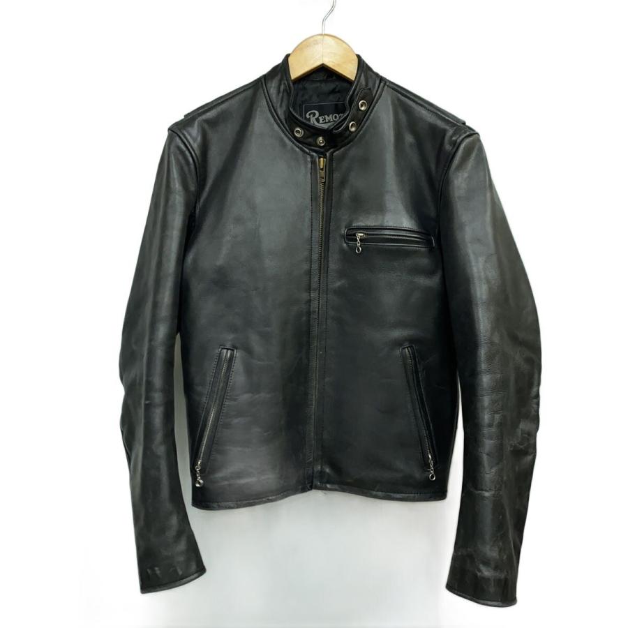 Reed Sportswear 本革 シングルライダースジャケット ブラック 80～90s Reed sportswear leather blouson | 古着屋 grin days memory