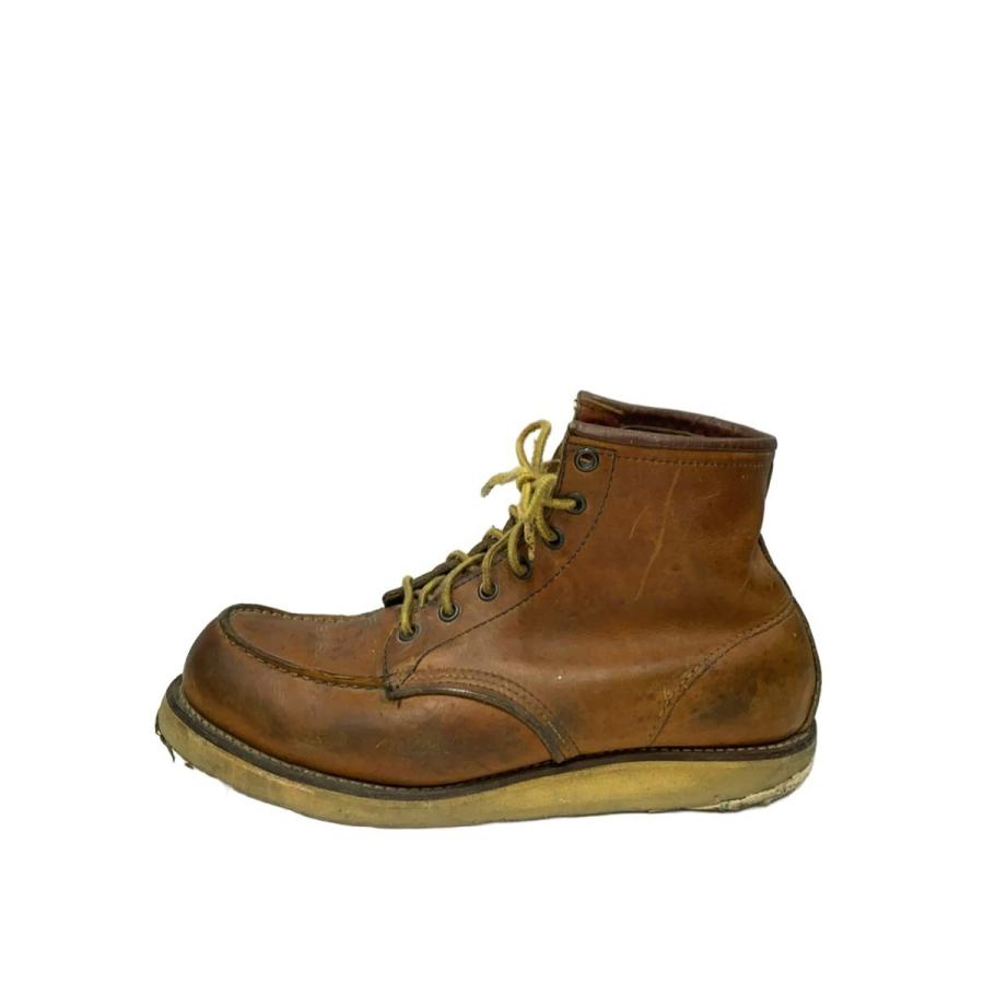 RED WING◇刺繍縦羽タグ/ブーツ/US8.5/BRW/レザー/875 : セカンド