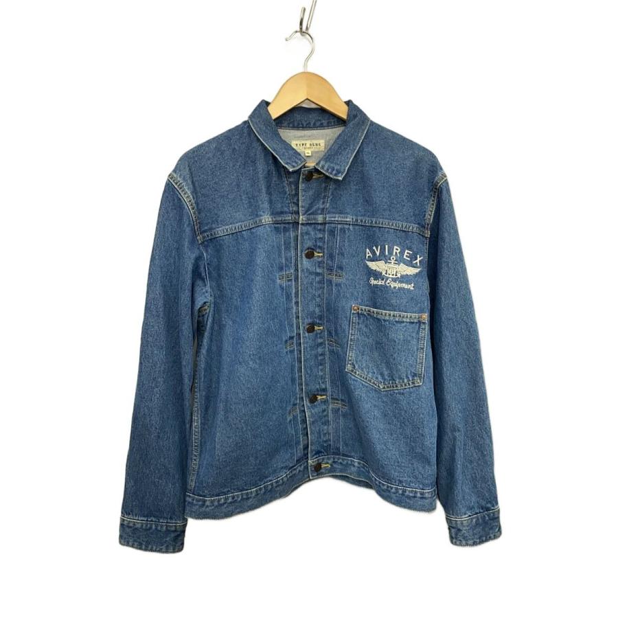 AVIREX◇TYPE BLUE G-JACKET VARSITY/Gジャン/XL/コットン/IDG/6122105