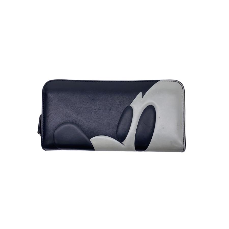 COACH◇ラウンドファスナー/ミッキー/長財布/レザー/BLK/メンズ/54000
